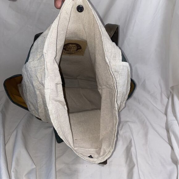 new The Barrel Shack Handcrafted “The Adrianna” Bag Tote Backpack Boho Linen - Picture 9 of 10